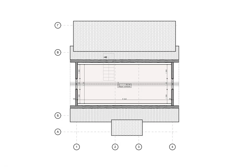 Планировка проекта дома «Брусовой дом 106,9 м²» — 106.9 м² — лист 2