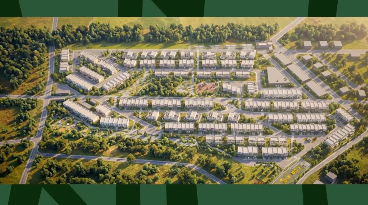 Таунхаус 81,72 м² в посёлке «Крона» — рендер фасада