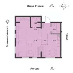 ЖК «Квартал Затон» — планировка квартиры