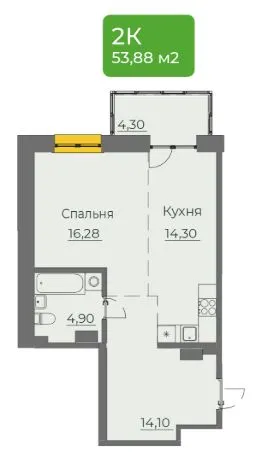 ЖК «Семья» — планировка квартиры